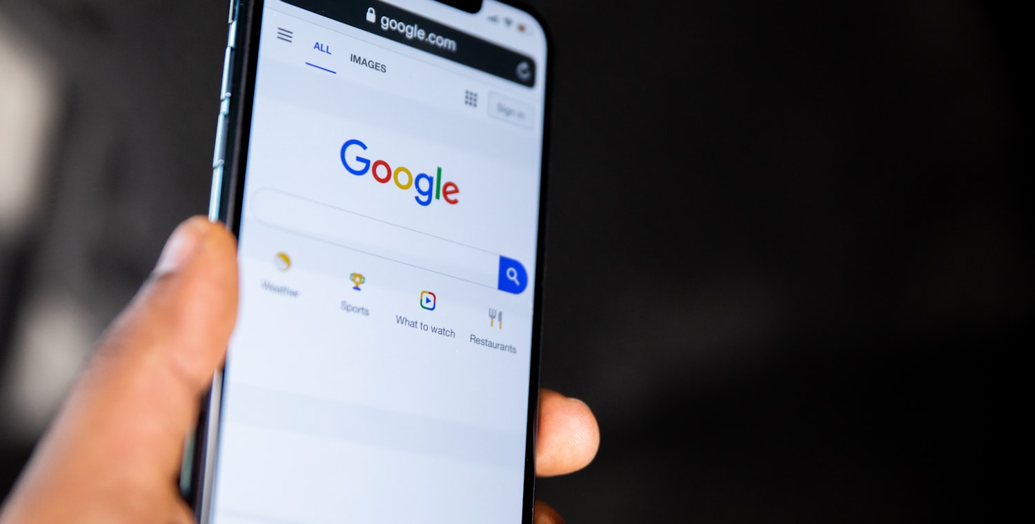Recherche Google sur un smartphone